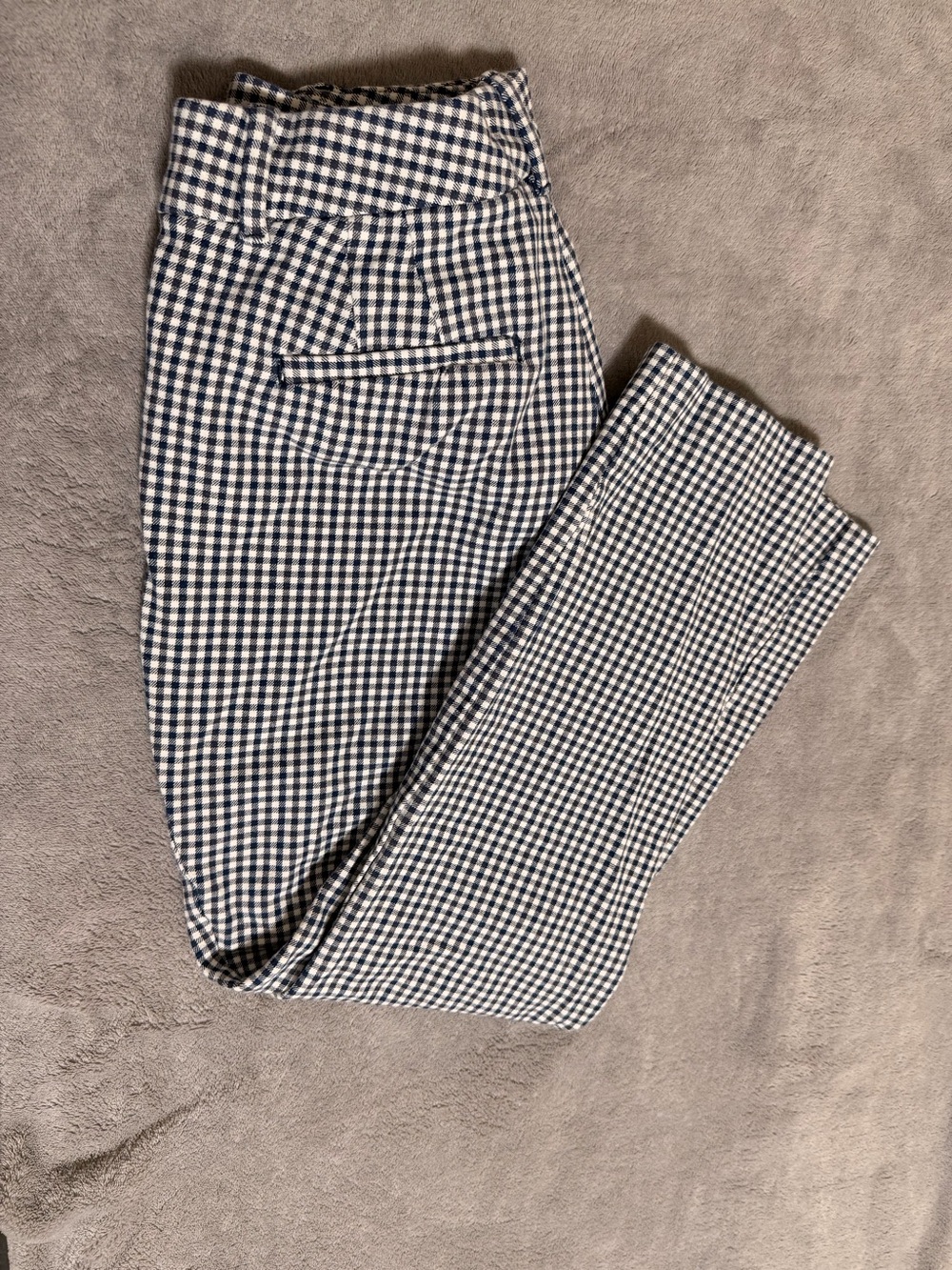 GAP Navy and White Gingham Cropped Leggings